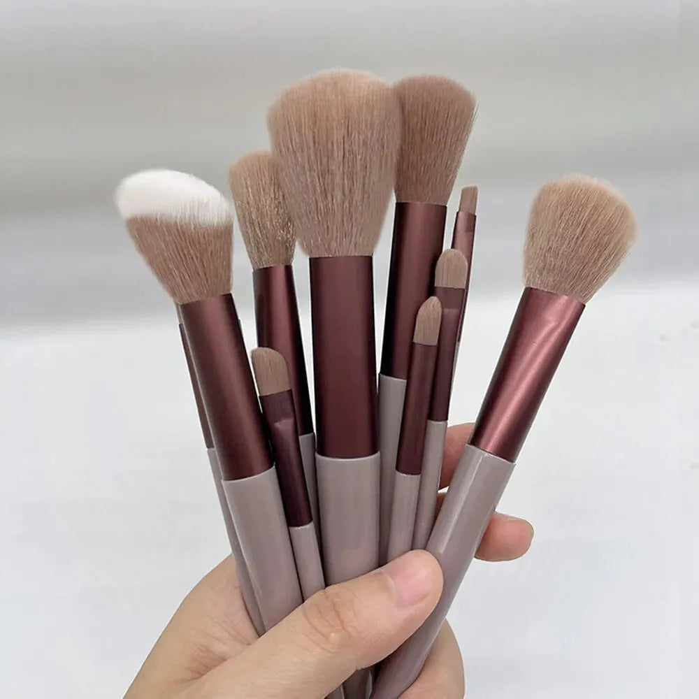 Ensemble de pinceaux de maquillage, 13 pièces, ombre à paupières, fond de teint, cosmétique pour femmes, fard à paupières, Blush, beauté, sac d'outils de maquillage doux