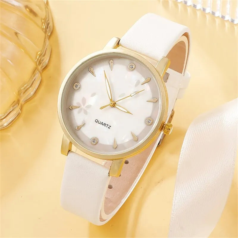 Femmes de luxe Bracelet montres à Quartz pour femmes montre en cuir dames robe de sport cadran blanc montre-Bracelet horloge Relogio