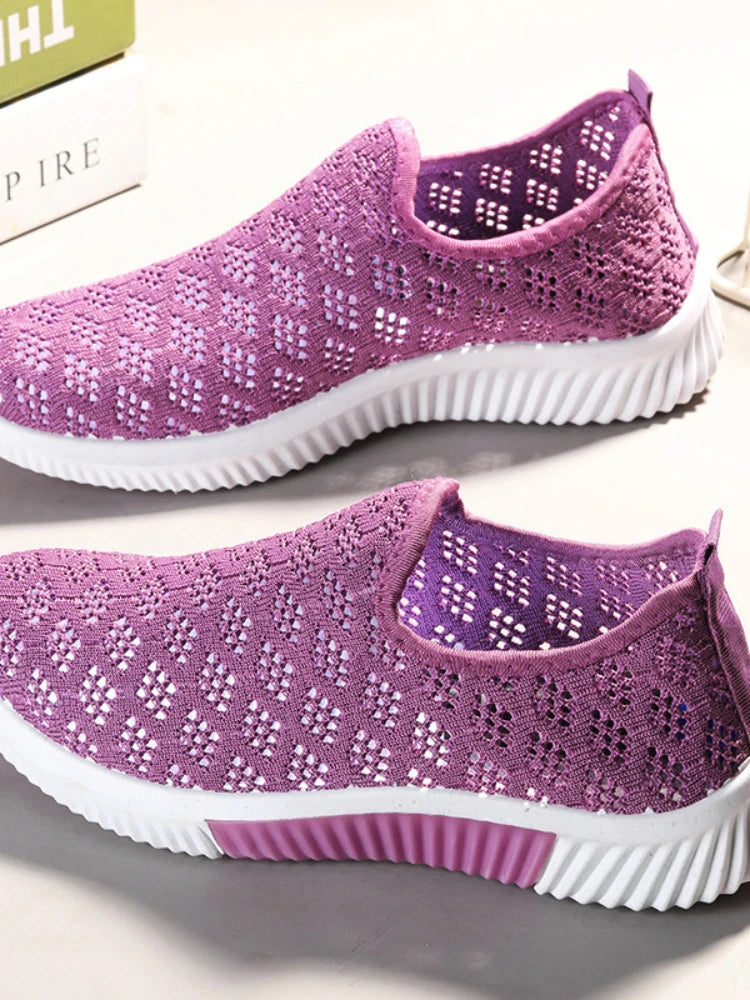 Chaussures de sport en maille pour femmes, baskets respirantes à semelle souple, nouvelle mode 2022