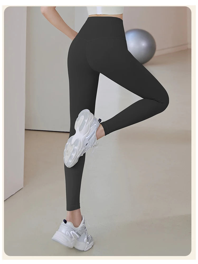 Pantalones de Yoga acanalados para mujer, mallas deportivas de cintura alta para gimnasio, mallas sin costuras para Fitness, Control de barriga, medias de entrenamiento para correr