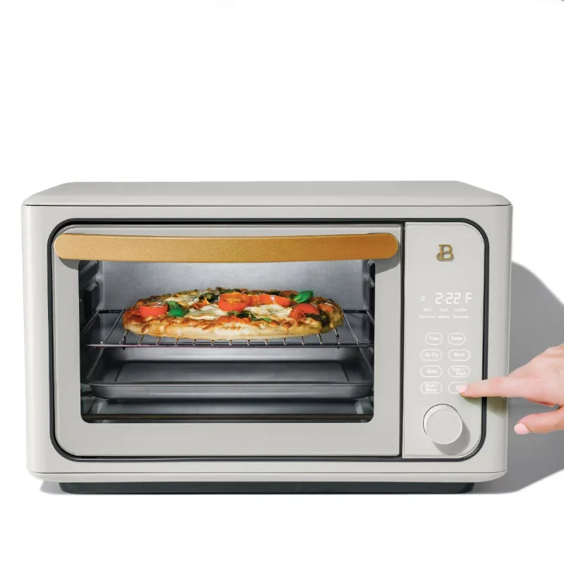 Beautiful 6 Slice Touchscreen Air Fryer Toaster Oven, White Icing by Drew Barrymore air fryers  kitchen accessories