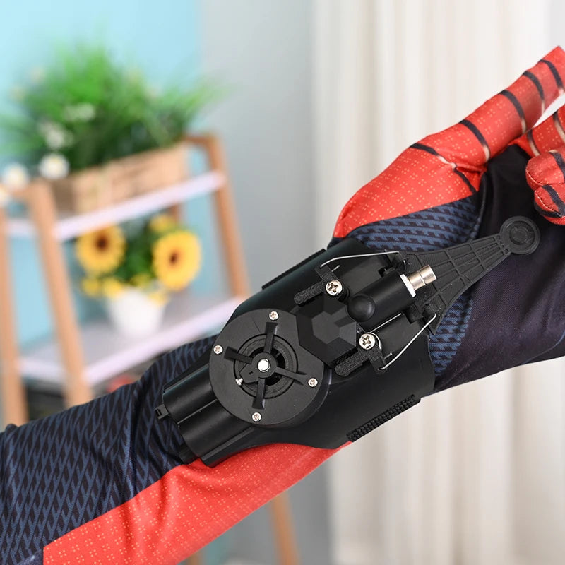 Lanzadores de telarañas de Spiderman, lanzador de muñeca de Spider Man, versión mejorada, juego de artilugios de cosplay de Peter Parker, juguetes para niños, regalo para niños