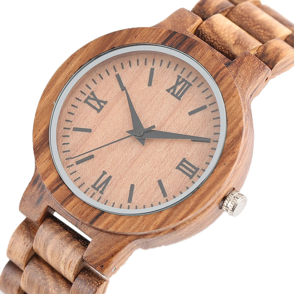 YISUYA Nature bois bambou montre hommes à la main en bois créatif femmes montres nouvelle mode Quartz horloge numérique cadeau de noël