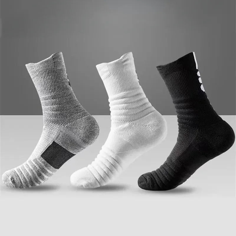 Chaussettes de Football antidérapantes pour hommes et femmes, chaussettes en coton, Tube court et Long, chaussettes de Sport, de basket-ball, respirantes et déodorantes, 39-45