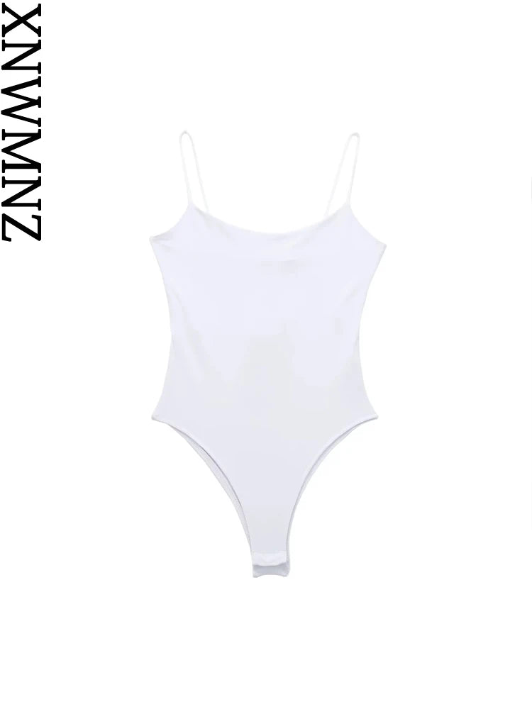 XNWMNZ 2023 nouvelles Femmes Mode Haut À Bretelles Femme Décontracté Polyvalent Bretelles Fines Coupe Slim Femme Chic Body