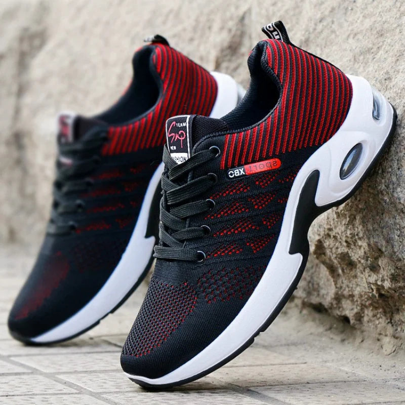 Zapatillas de correr profesionales para hombre, zapatillas ligeras de malla de diseñador con cordones, calzado deportivo para deportes al aire libre