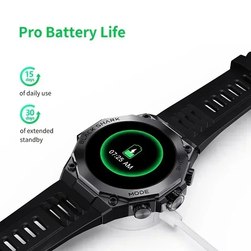 [Première mondiale] Version mondiale Black Shark S1 Pro montre intelligente 1,43 '' AMOLED charge sans fil 15 jours d'autonomie NFC Chat GPT