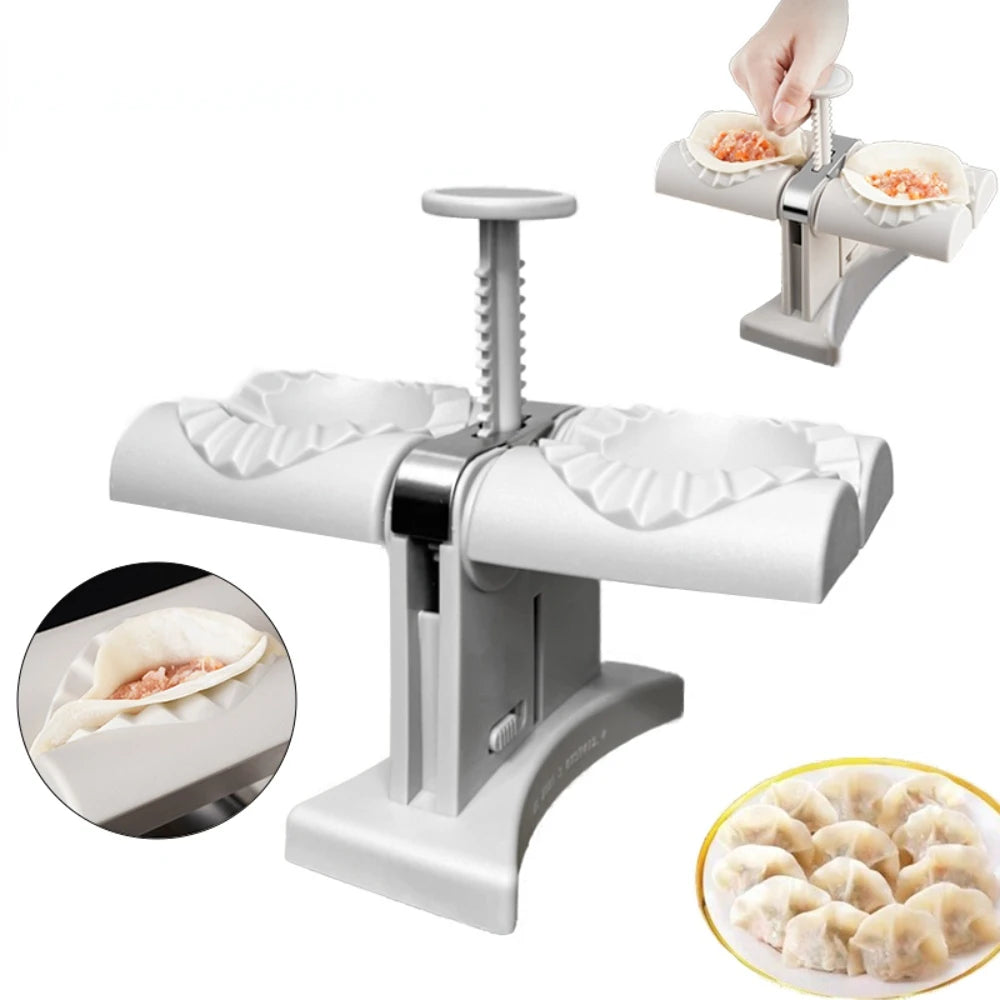 DIY Automatic Dumpling Machine Double Head Press Mold Empanadas Ravioli Mould Kitchen Gadget Accessories