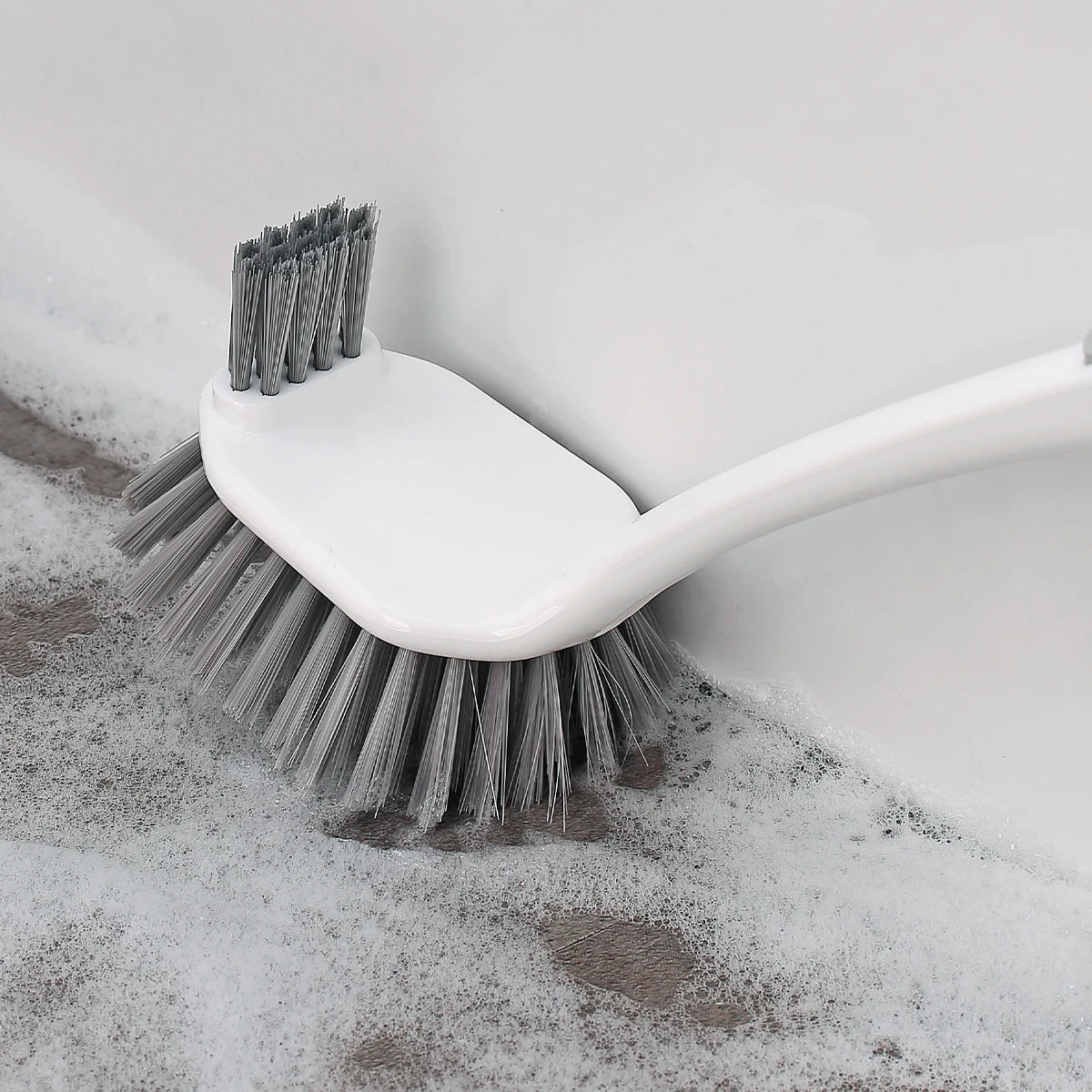 WORTHBUY Brosse de nettoyage de toilettes multifonctionnelle à long manche pour la maison, fixation murale, sans coin mort, brosse de toilette, gadgets de salle de bain