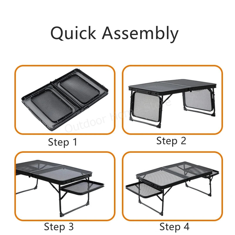 Table de Camping pliante, Mini Tables basses, hauteur réglable, ultralégère, Portable, petite Table d'extérieur, Table de pique-nique de jardin