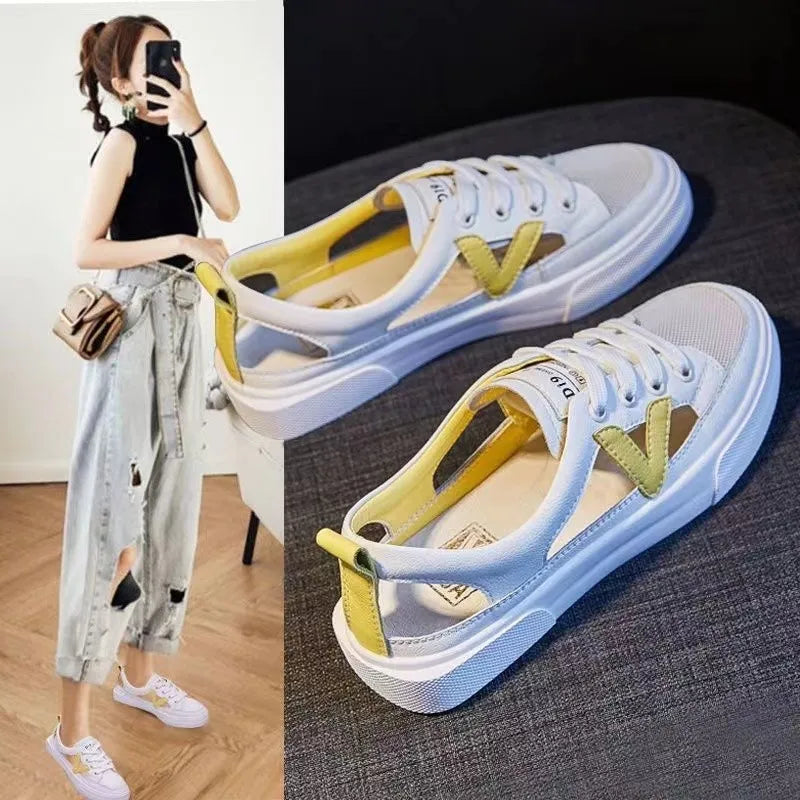 Sandalias de Mujer, nuevas sandalias coreanas con boca de pez, Zapatos transparentes decorativos de Metal Para Mujer, Zapatos grandes Para Mujer