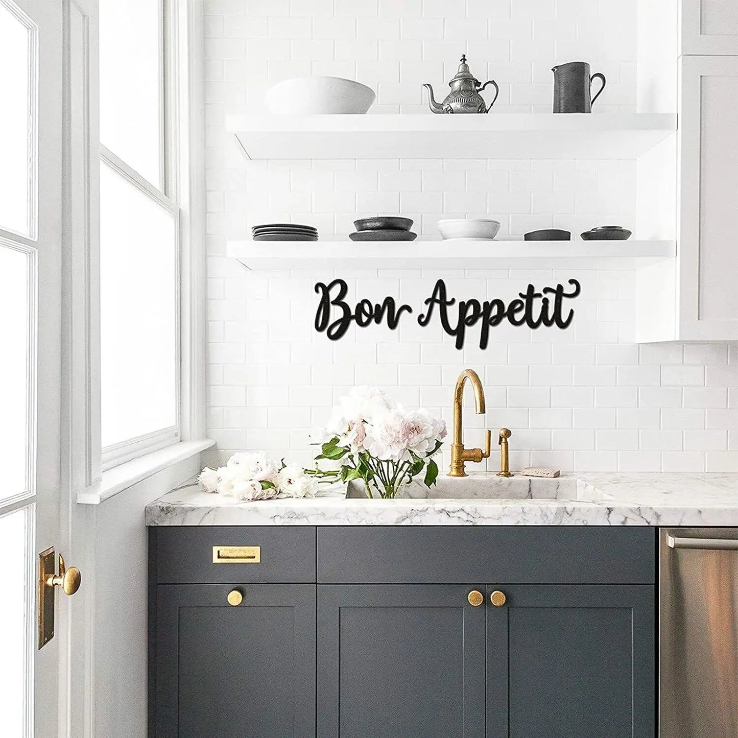 Bon Appetit Wall Décor Bon Appetit Metal Wall Sign Farmhouse Kitchen Wall Art