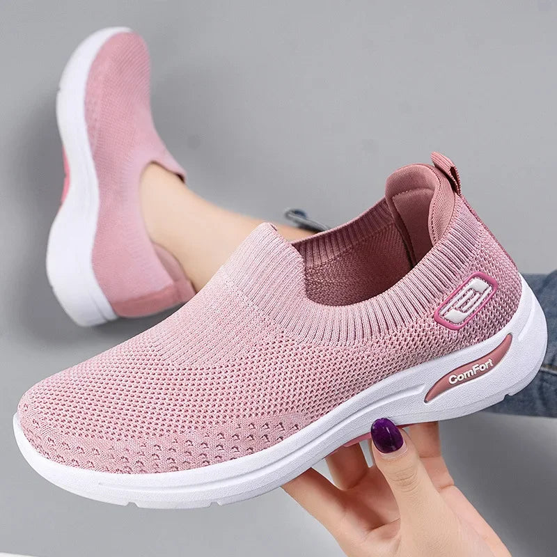 Spring  Women Vulcanized Shoes High Quality Female Sneakers Slip on Flats  Loafers Plus Size  Walking Flat Shoes Women