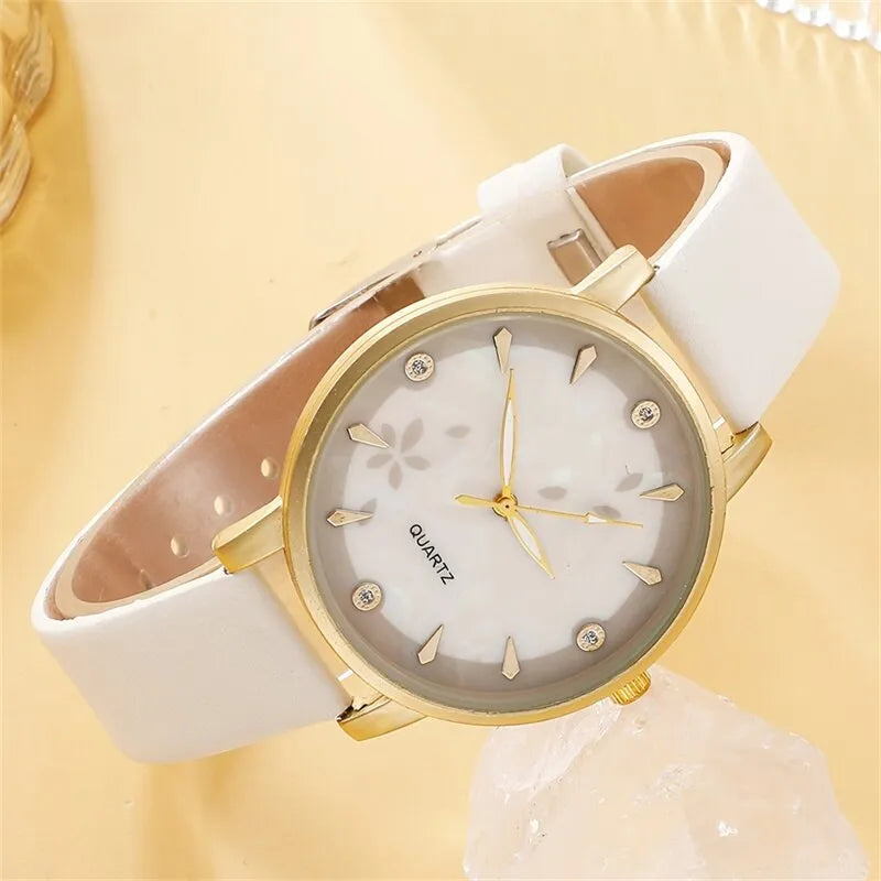 Femmes de luxe Bracelet montres à Quartz pour femmes montre en cuir dames robe de sport cadran blanc montre-Bracelet horloge Relogio