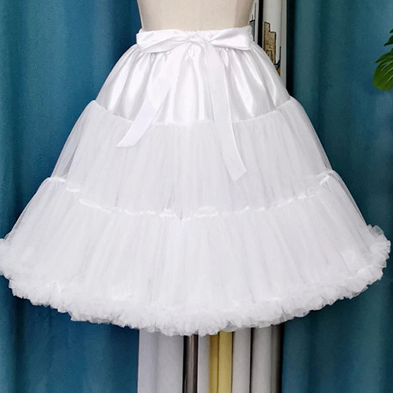 DongCMY – jupons Lolita Style floral pour femmes, Crinoline, agitation intérieure, Cosplay Tutu, jupe Cancan bouffante sous les robes de mariée