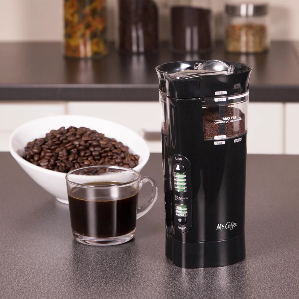 coffee grinder kitchen New 12 Cup Plastic Coffee Grinder in Black