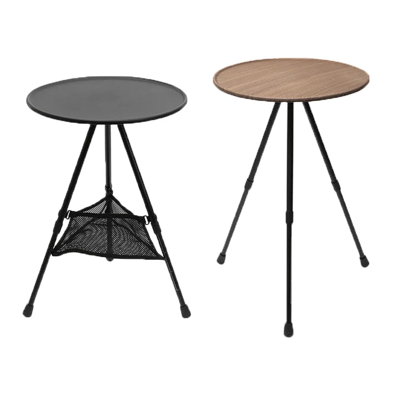 Table d'appoint ronde de Camping en aluminium, mobilier d'extérieur pliable et Portable, petite Table basse relevable