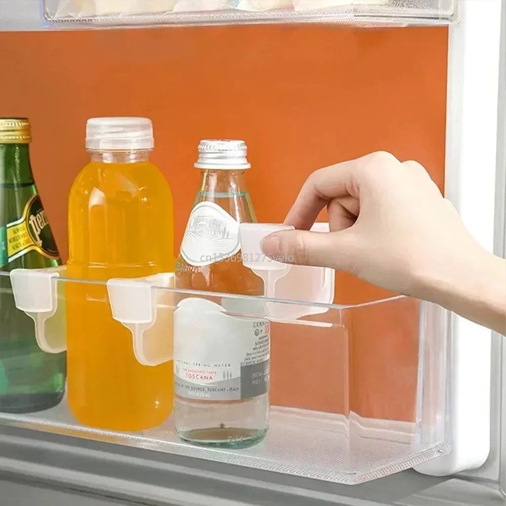 Tablero divisorio de almacenamiento para refrigerador, divisor de plástico retráctil, férula de almacenamiento, organizador de estante para latas y botellas de cocina, 2/4/8/16/24 Uds.