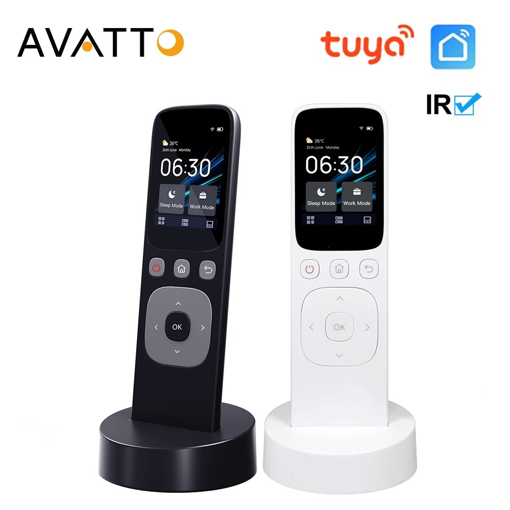 AVATTO – panneau central de commande portatif pour maison intelligente, avec télécommande IR intégrée, écran tactile sans fil, pour lumières, climatiseur TV