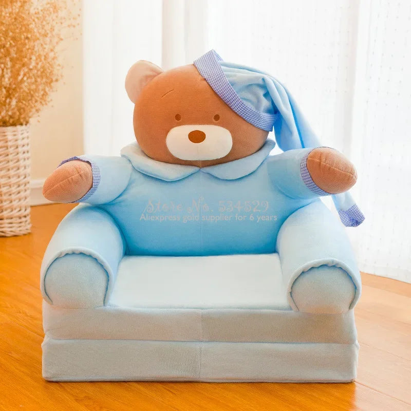 Disassembled Washed Kids Sofa Fashion Children Folding Cartoon Cute Baby Mini Sofas Kindergarten Babies Seat