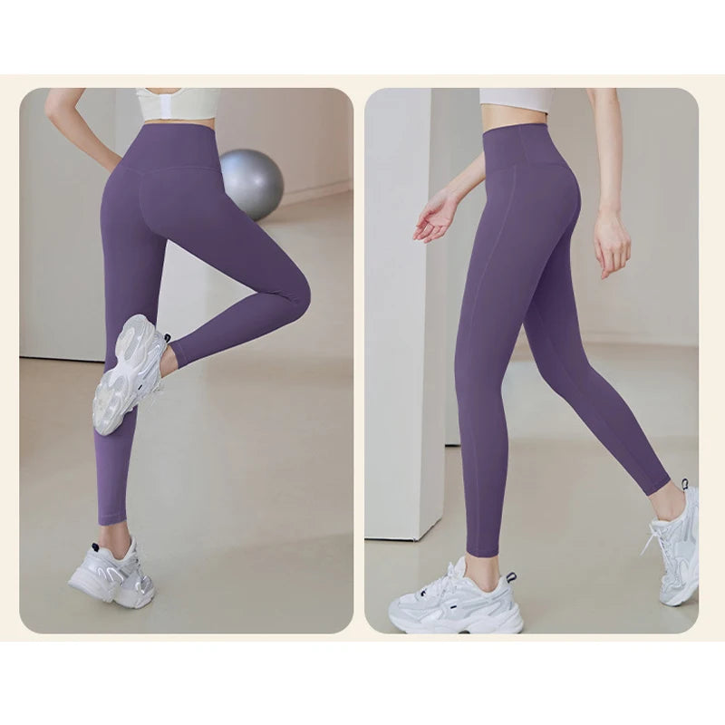 Pantalones de Yoga acanalados para mujer, mallas deportivas de cintura alta para gimnasio, mallas sin costuras para Fitness, Control de barriga, medias de entrenamiento para correr