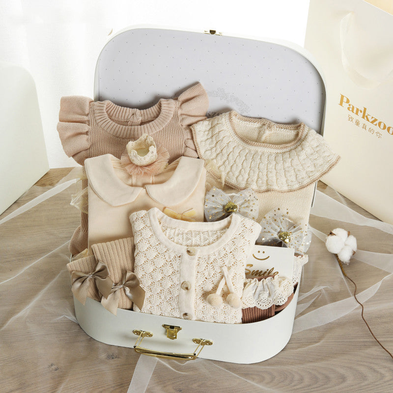 Newborn Gift Box Spring And Summer Suit Girl Baby Full Moon Gift