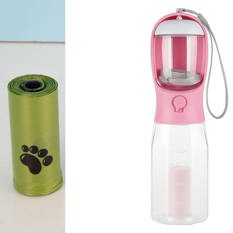 Bouteille d'eau Portable 3 en 1 pour chat et chien, distributeur de nourriture, abreuvoir, bouteille d'eau multifonctionnelle anti-fuite, produits pour animaux de compagnie