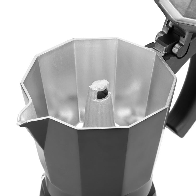 Olla Moka con calefacción eléctrica de aluminio, máquina para preparar café con enchufe europeo italiano