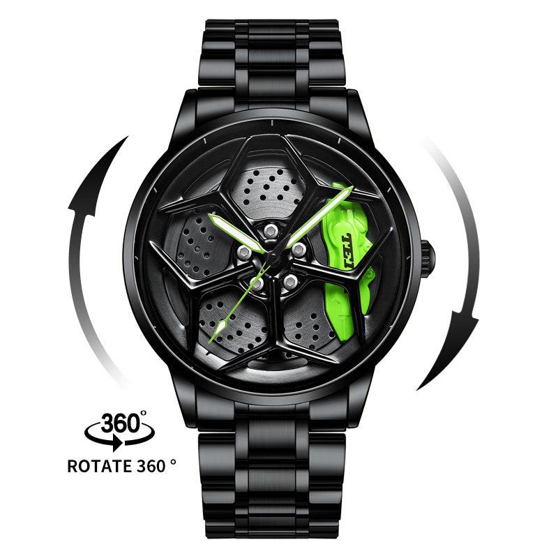 Reloj impermeable modificado hueco tridimensional de moda para hombres y mujeres