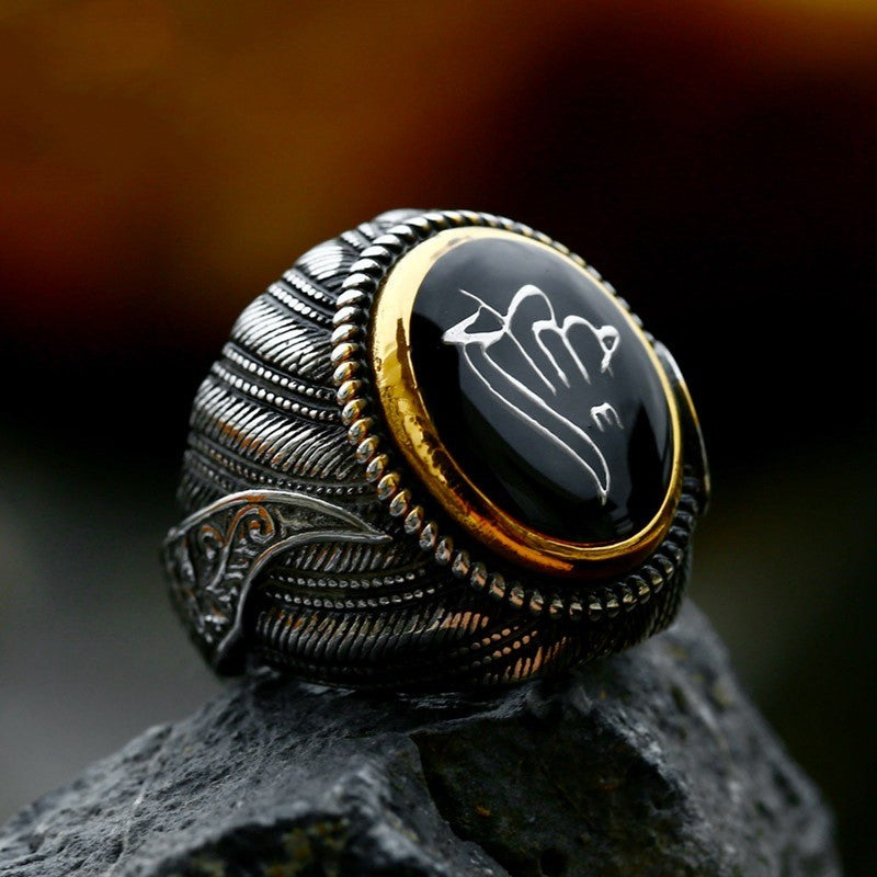 Stainless Steel Casting Retro Personalized Men's Ring