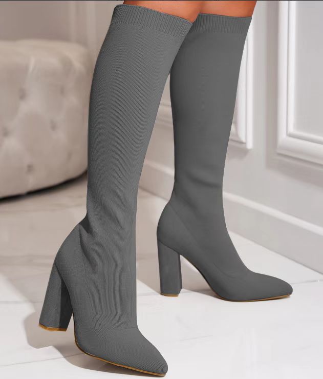 Bottes de couleur unie personnalisées à la mode pour femmes