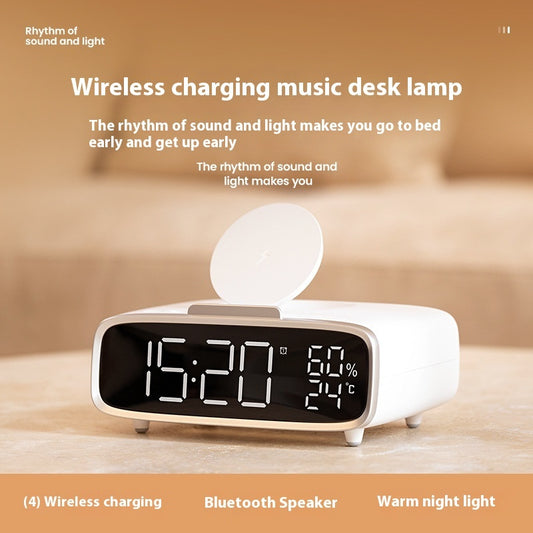 Haut-parleur Bluetooth Chargeur sans fil Petite lampe de nuit