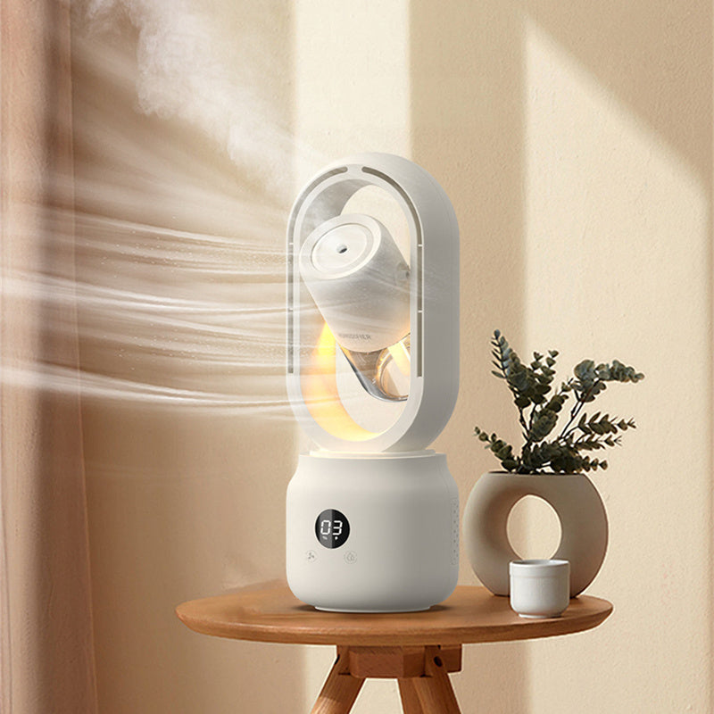 Ventilateur électrique de brume de pulvérisation refroidi à l'eau d'été, humidificateur d'air Portable sans fil, Rechargeable par USB, ventilateur de Table sans lame