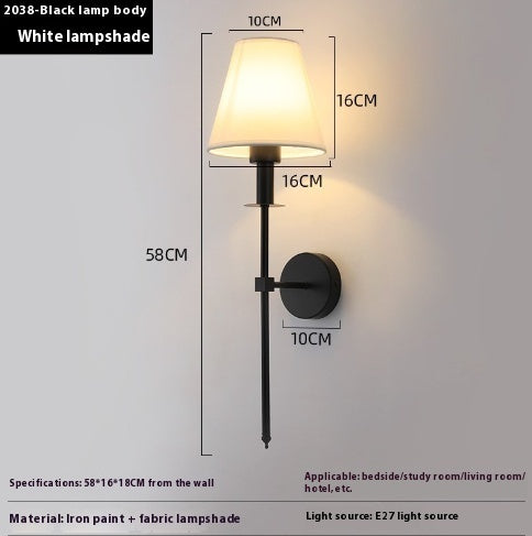 Amazon American Wall Lamp Simple Modern Bedroom Bedside Lamp Nordic Home Living Room Aisle Balcony Monocephalic Wall Lamp