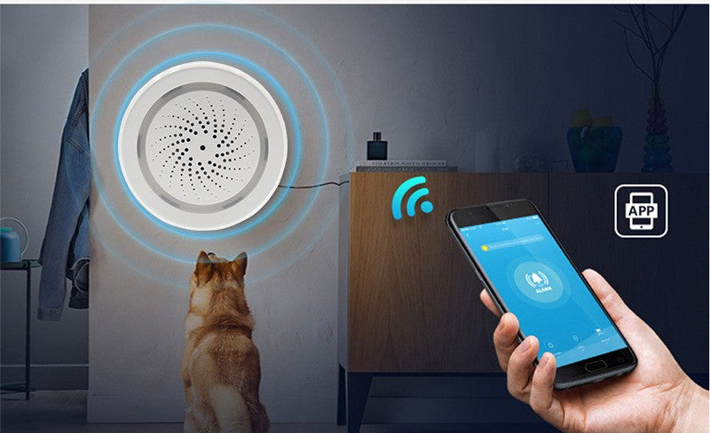 Alarma Wifi, alarma de luz y sonido inteligente inalámbrica para el hogar