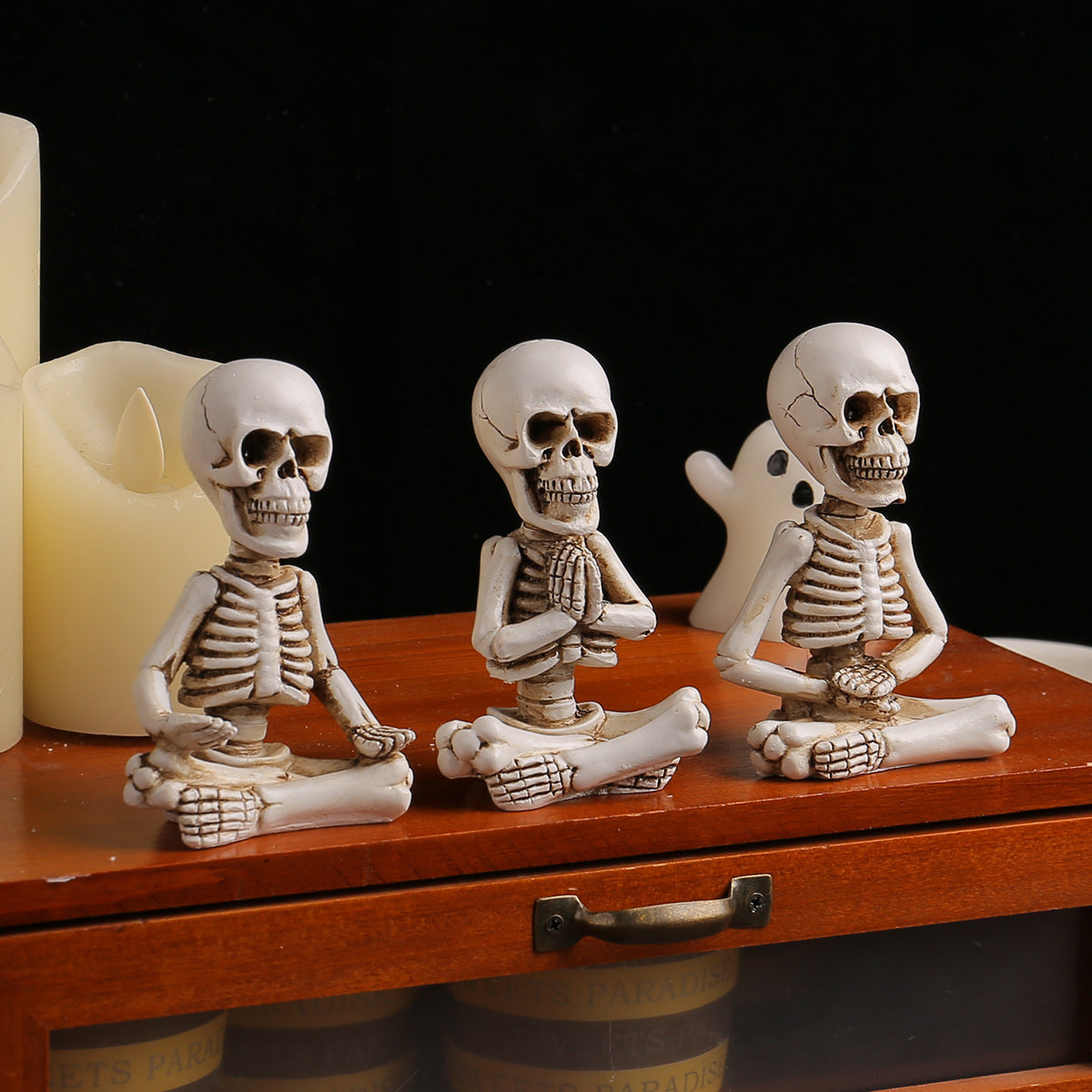 Desktop Meditation Skull Decoration Halloween Home