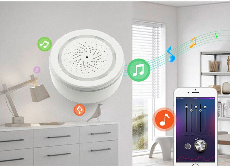 Alarma Wifi, alarma de luz y sonido inteligente inalámbrica para el hogar