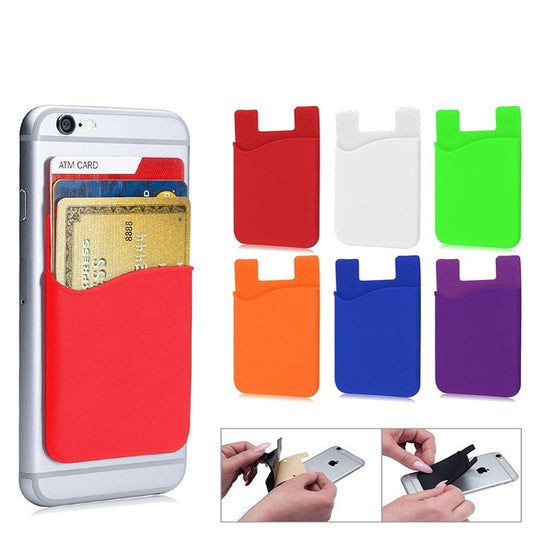 Porte-carte collé au dos pour téléphone portable en silicone