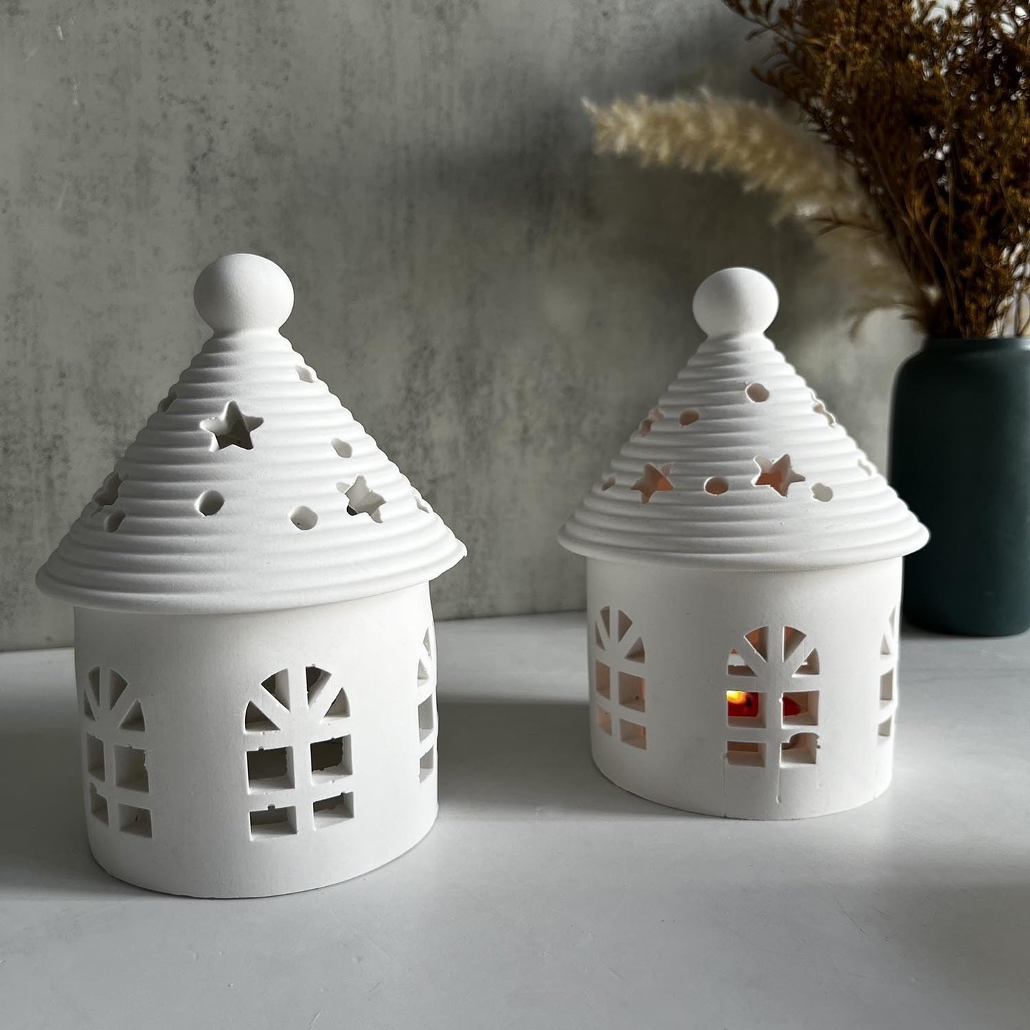 Yurt House Silicone Mold Starry Sky House Plaster Decoration Mold Home Decoration Mold