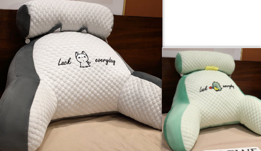 Cojín esponjoso para sofá, almohada para el almuerzo, cojín triangular para lectura, cojín Lumbar suave y grande para cabecera, cojín para silla de oficina