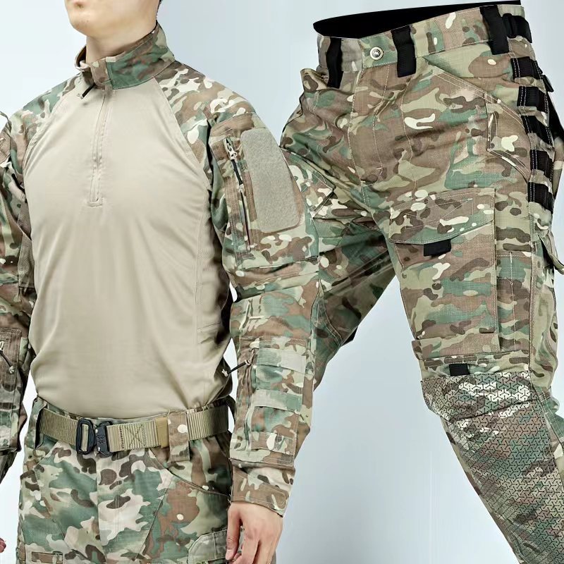 Combinaison de camouflage pour hommes, vêtements de grenouille à manches longues, vêtements d'entraînement pour le printemps et l'automne