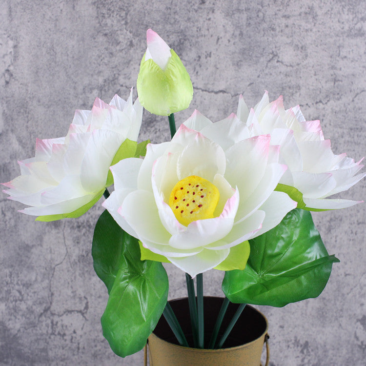 Chinese Style Fake Artificial Lotus Home Living Room Decoration Flowers