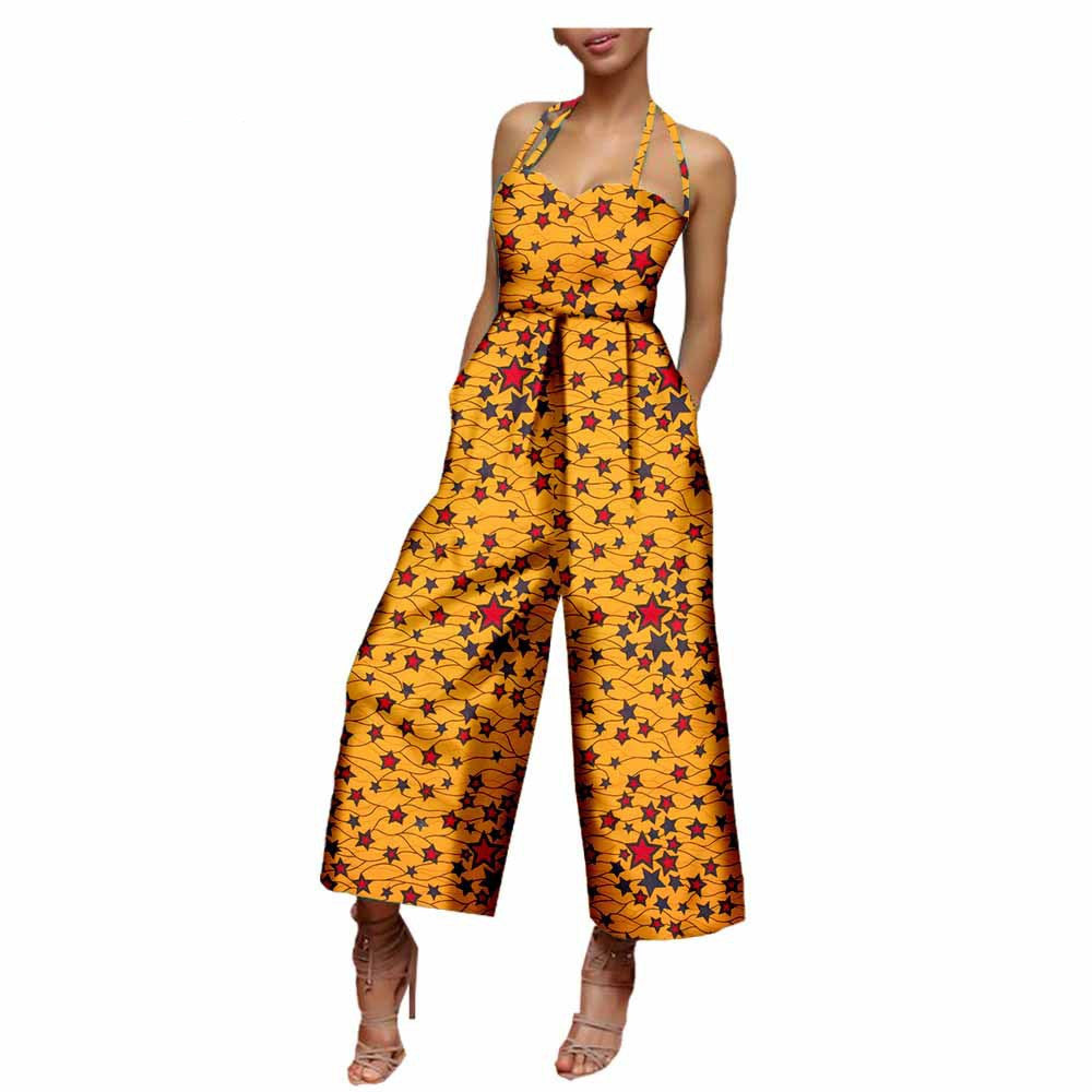 African Women's Sleeveless Cotton Jumpsuit