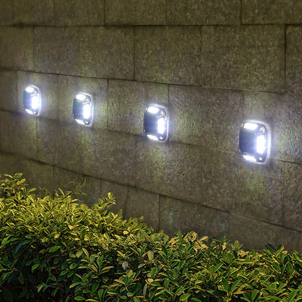 Solar Wall Lamp Outdoor Courtyard Garden Villa Decorations Arrangement Top Floor Balcony Terrace Stairs Lawn Ground Plugged Light