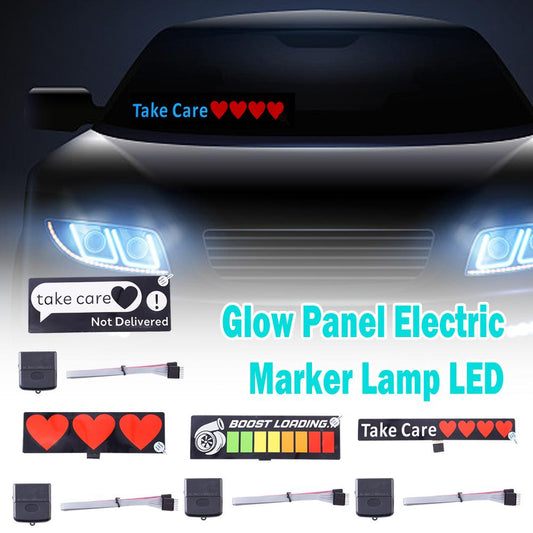 Panneau lumineux pour pare-brise de voiture, marqueur électrique, lampe de décoration LED, autocollant, lumières clignotantes, panneau LED