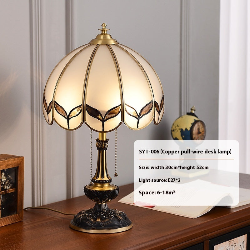 American Retro All Copper Swan Desk Lamp