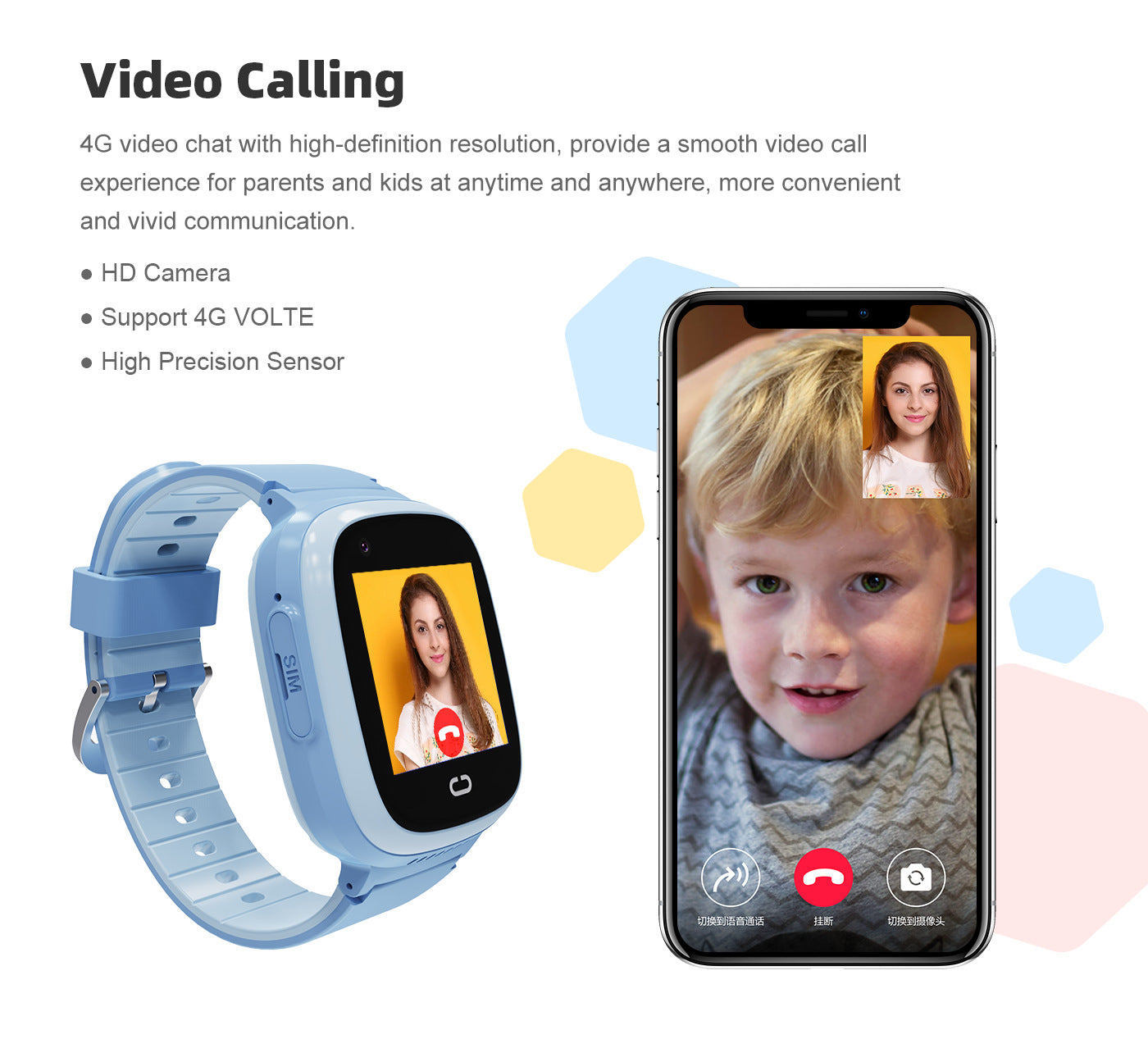 Posicionamiento de teléfono para niños 4G Todos los relojes de videollamadas de Netcom