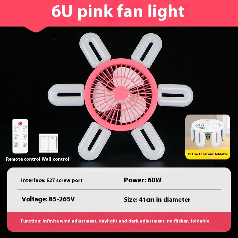 E27 Screw Fan Lamp Smart Remote Control Living Room Bedroom Fan-style Ceiling Lamp