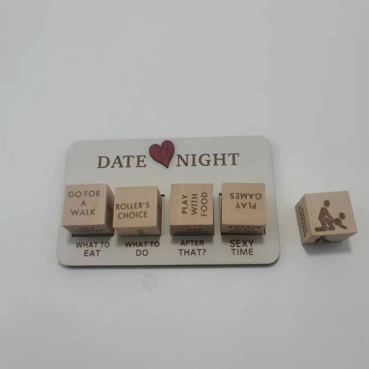 Dés de nuit en bois, idées de nuit en bois, jeu de dés pour Couple romantique, jeu de nuit, Action, décision, jeux de dés pour Couple