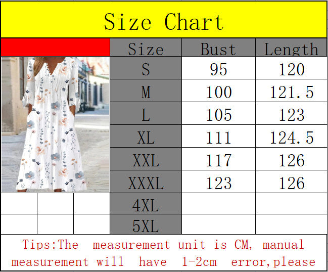 Petite robe à coutures avec col en V et boucle réglable imprimée de tempérament